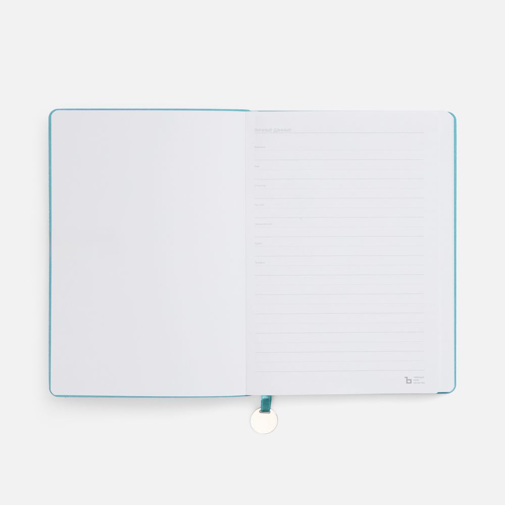 Ежедневник Lafite, недатированный, бирюзовый / Миниатюра WWW (1000)