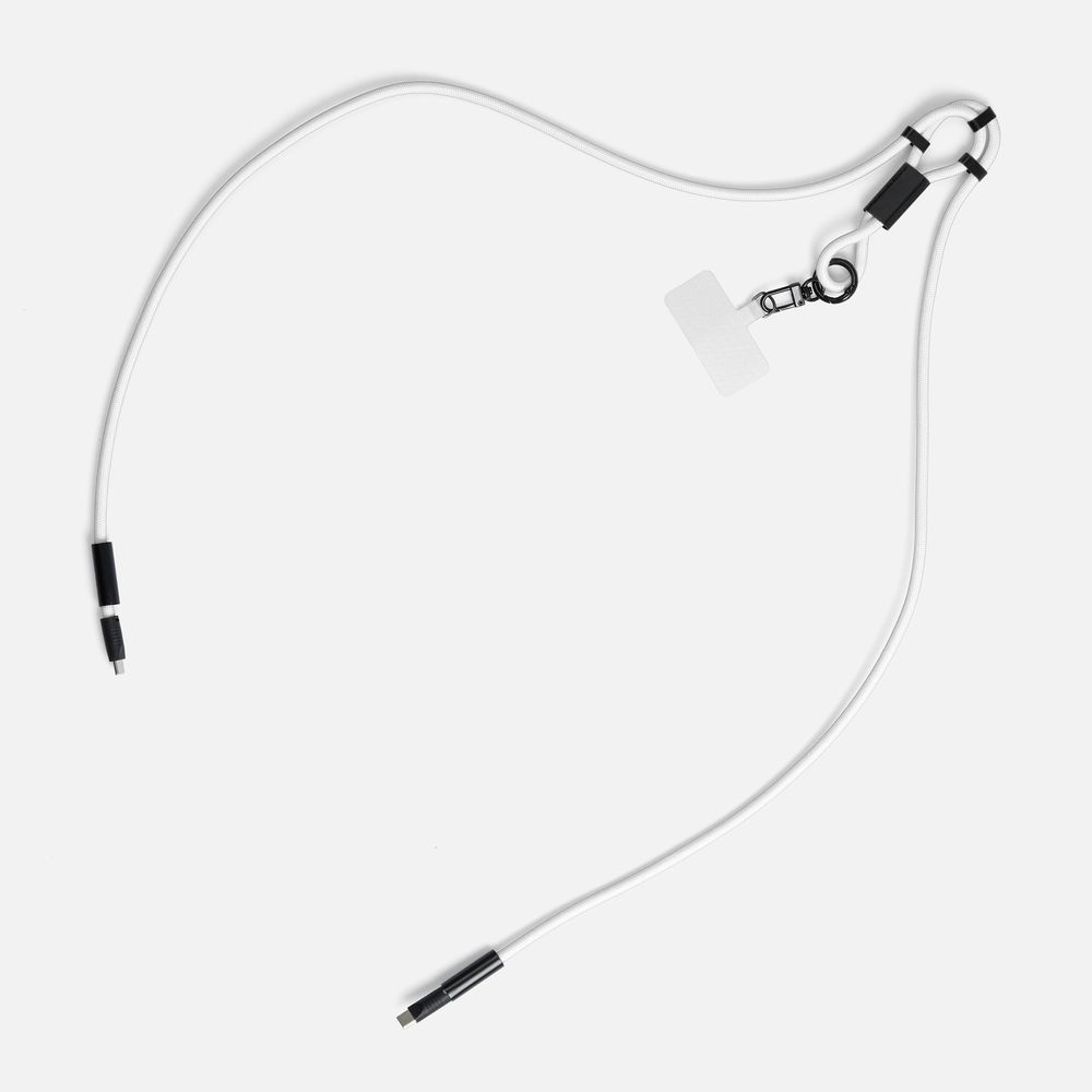 Кабель-ланьярд energyFlex Power Delivery 60 Вт, белый / Миниатюра WWW (1000)