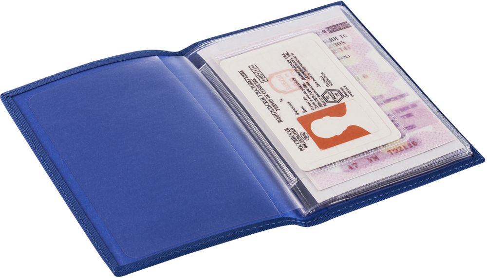 Обложка для автодокументов Twill, синяя / Миниатюра WWW (1000)