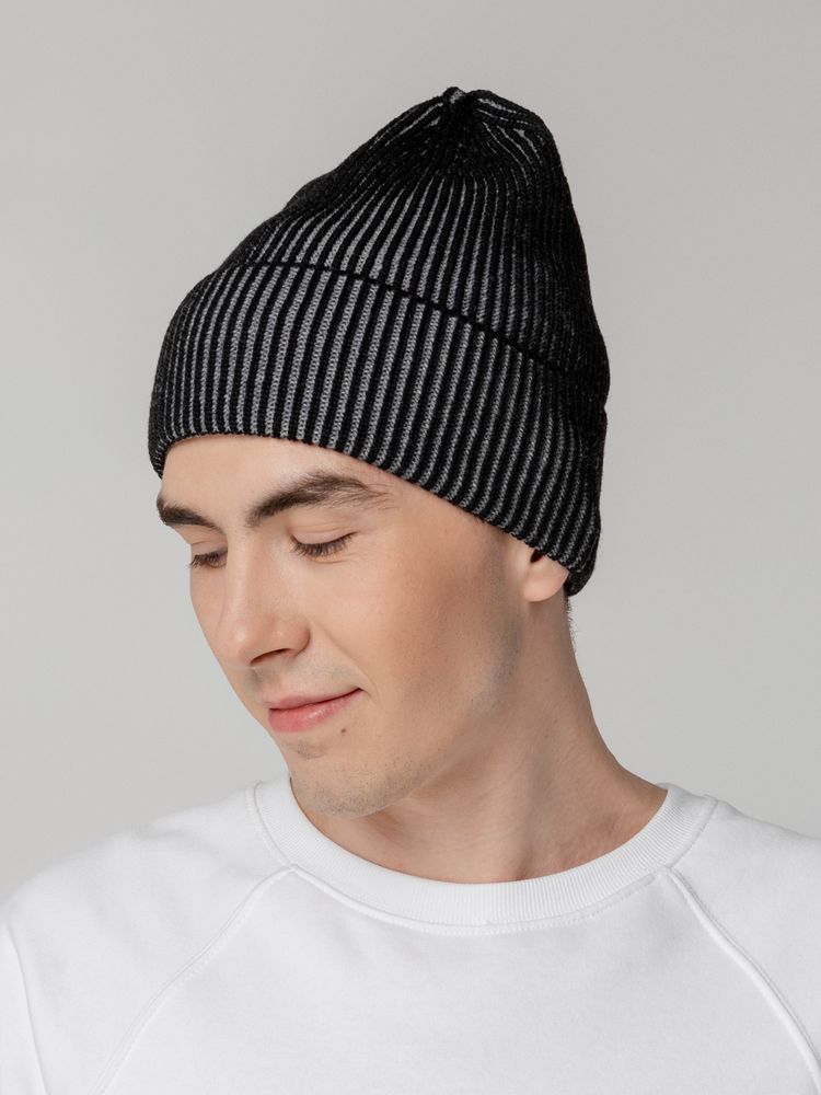 Шапка Nobilis, черная с серым меланжем / Миниатюра WWW (1000)