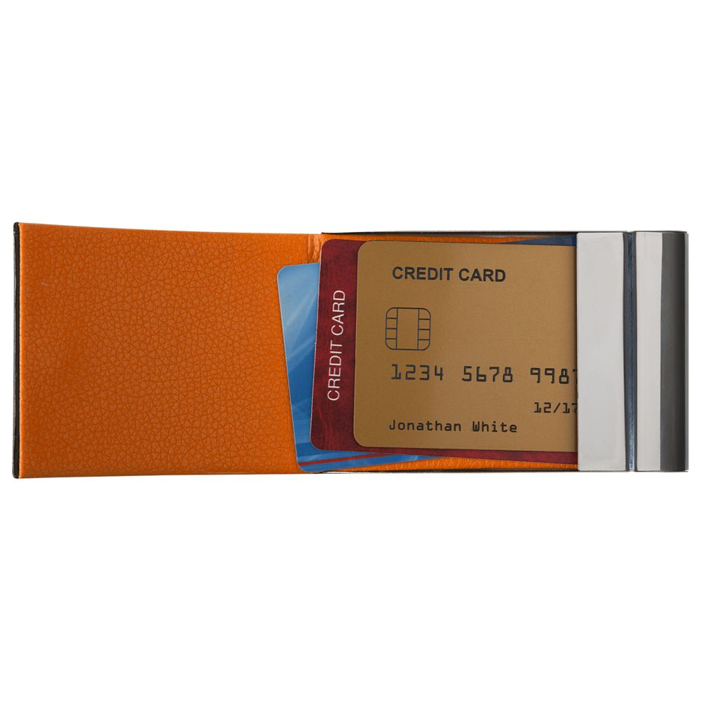 Визитница Prestige, черная с оранжевым / Миниатюра WWW (1000)