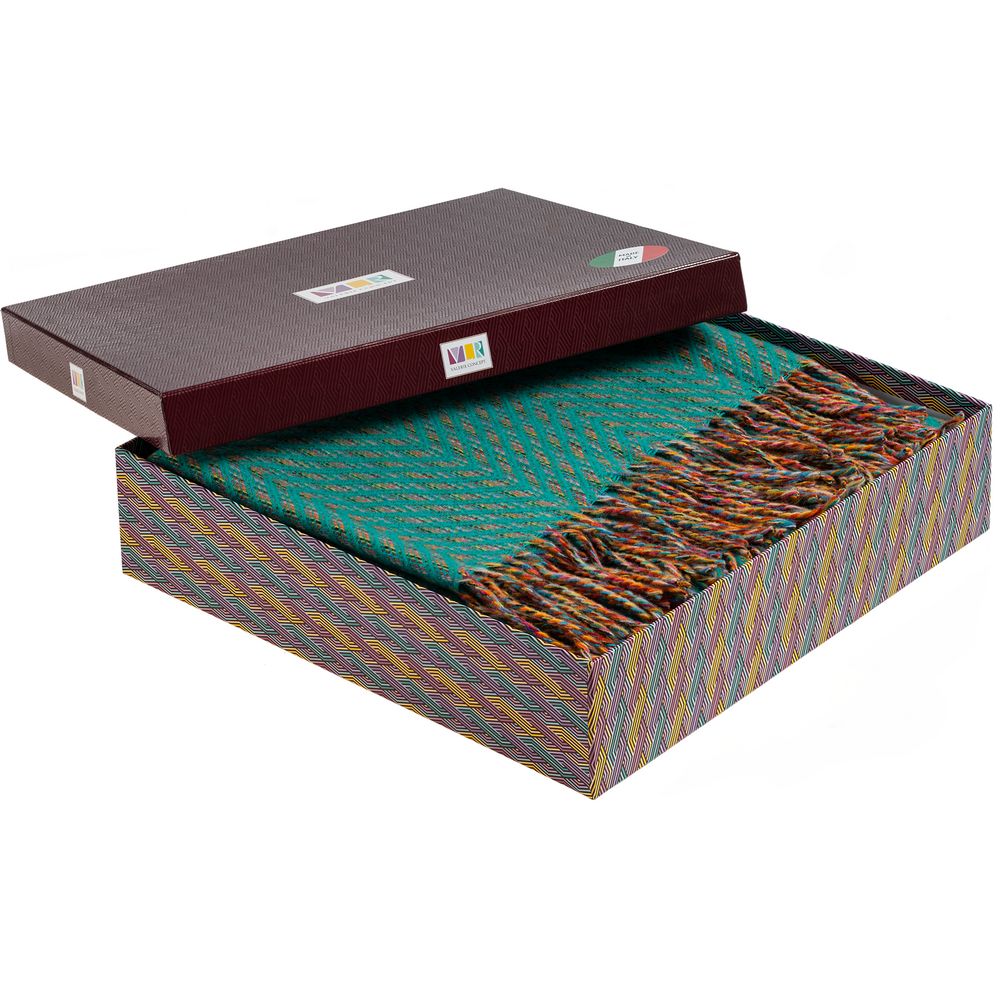 Плед Brera Verde Smeraldo, бирюзовый / Миниатюра WWW (1000)