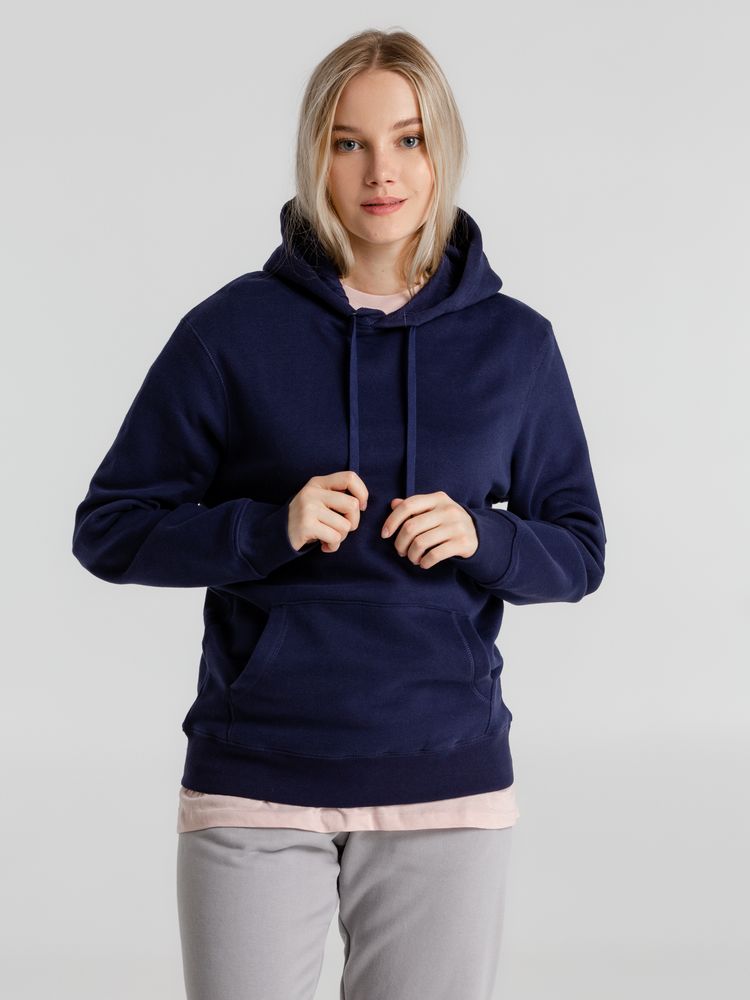 Толстовка с капюшоном унисекс King, темно-синяя / Миниатюра WWW (1000)