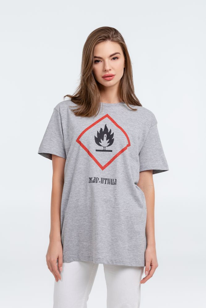 Футболка «Жар-птица», серый меланж / Миниатюра WWW (1000)