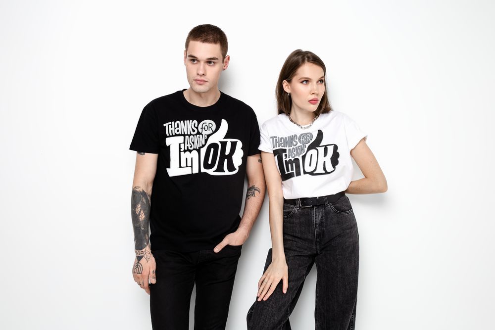 Футболка I'm OK, черная / Миниатюра WWW (1000)