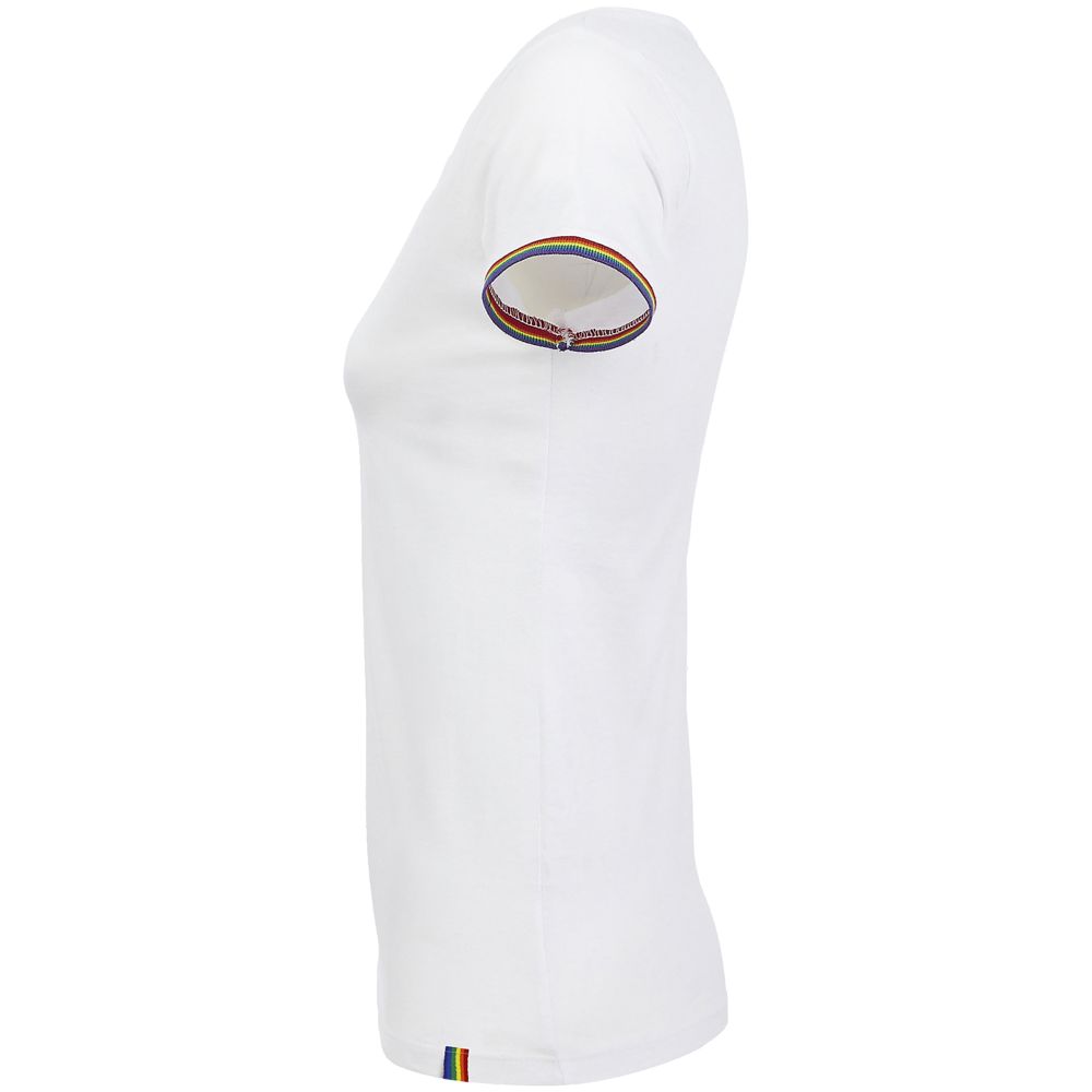 Футболка женская Rainbow Women, белая с многоцветным / Миниатюра WWW (1000)