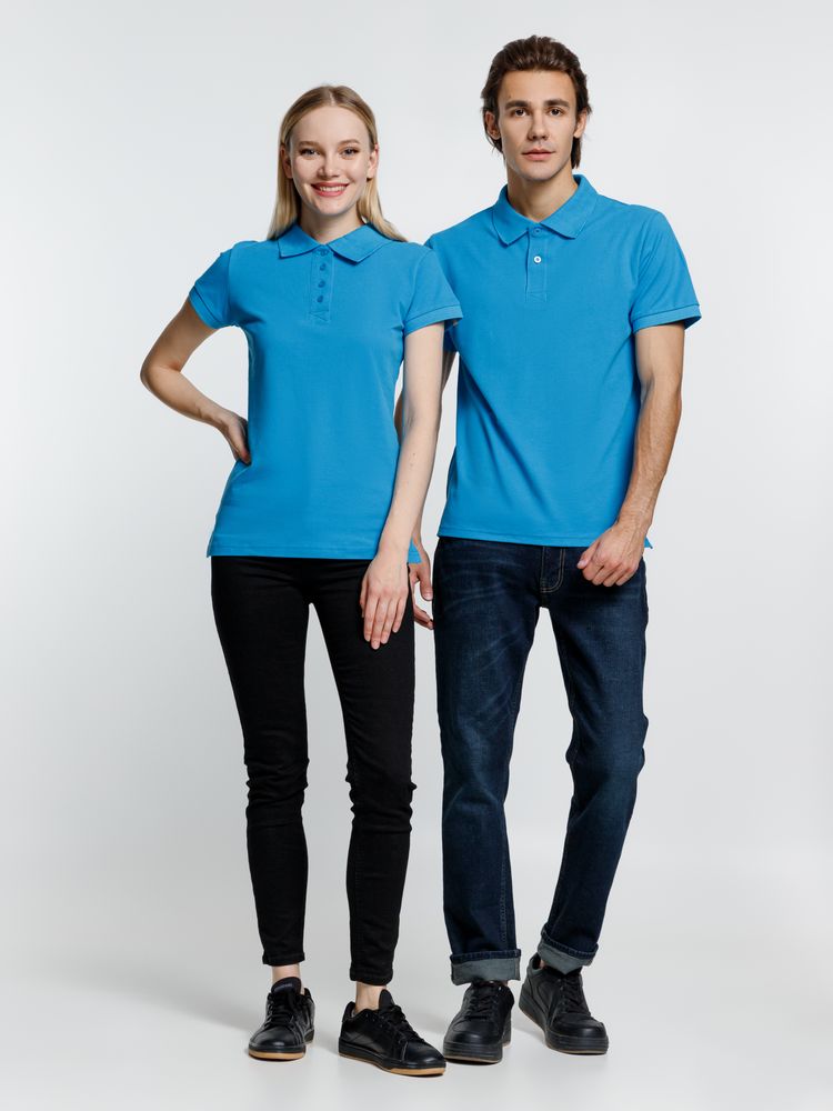 Рубашка поло мужская Virma Premium, бирюзовая / Миниатюра WWW (1000)