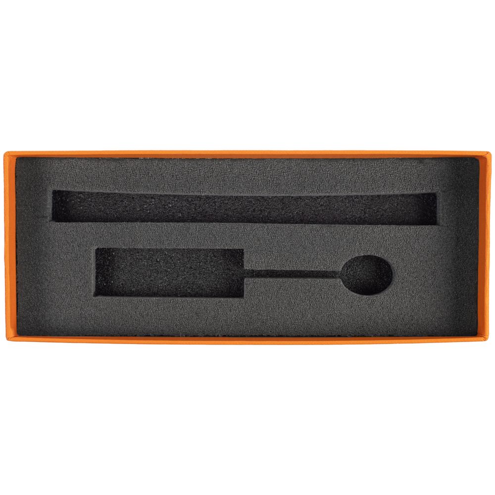 Коробка Notes с ложементом для ручки и флешки, оранжевая / Миниатюра WWW (1000)