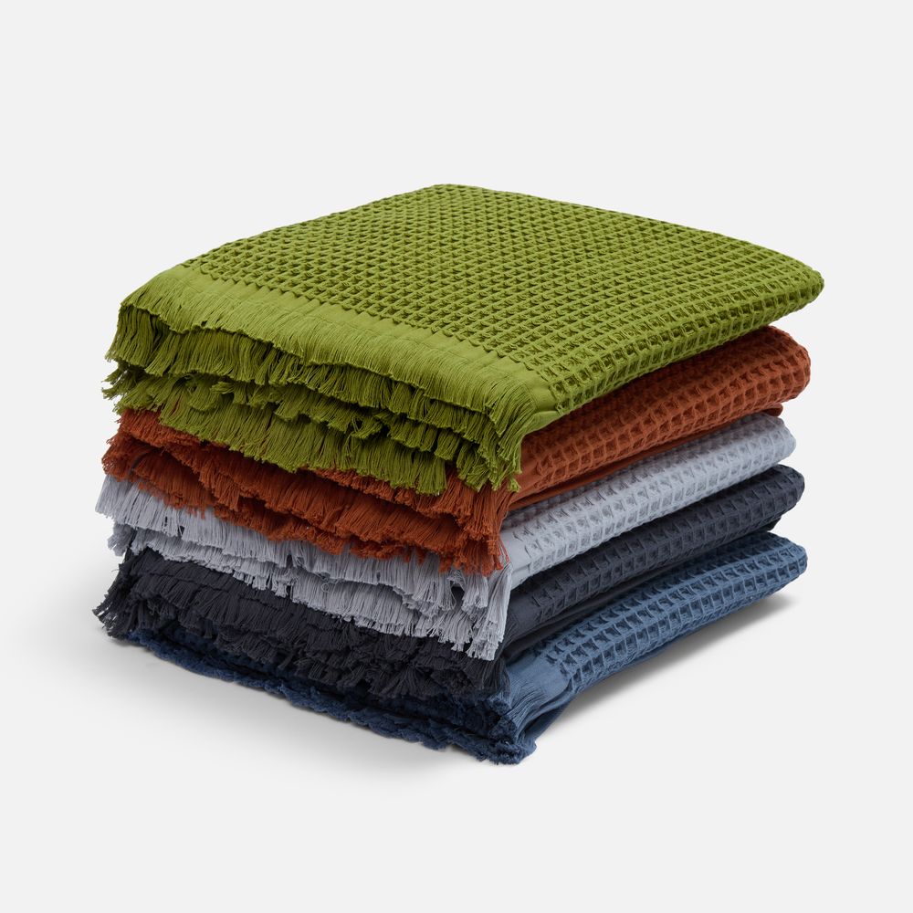 Плед вафельный Elenglect, оранжевый / Миниатюра WWW (1000)