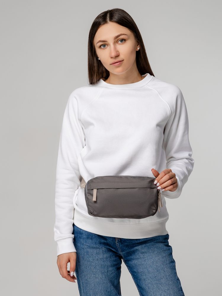 Поясная сумка Sensa, серая с бежевым / Миниатюра WWW (1000)