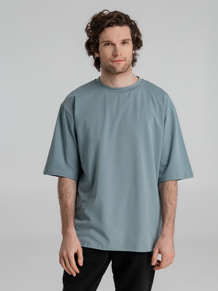 Футболка оверсайз Slope, серо-зеленая / Миниатюра WWW (1000)