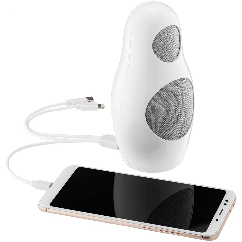 Беспроводная колонка Repeat с аккумулятором 4000 мАч, белая / Миниатюра WWW (1000)