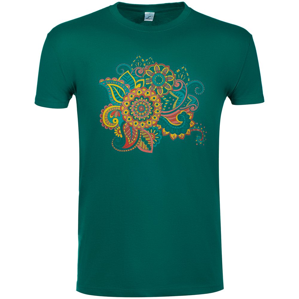 Футболка «Узор», зеленая / Миниатюра WWW (1000)