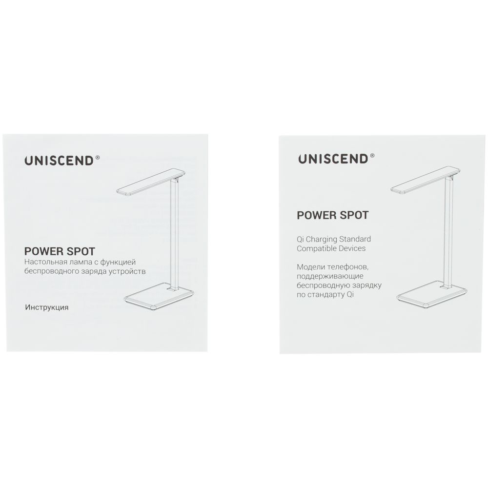 Настольная лампа с беспроводной зарядкой Power Spot, черная / Миниатюра WWW (1000)