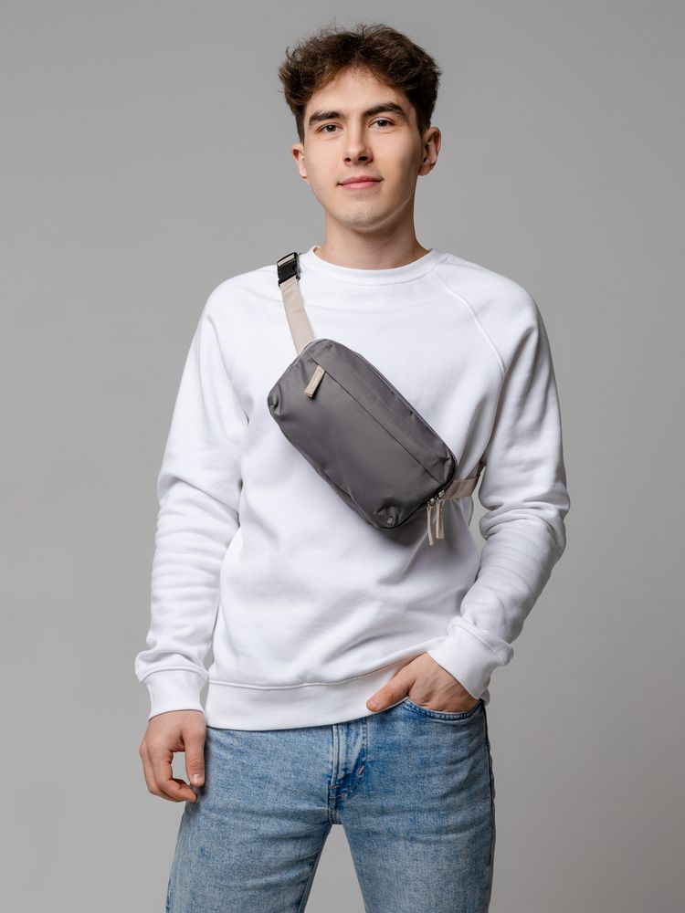 Поясная сумка Sensa, серая с бежевым / Миниатюра WWW (1000)