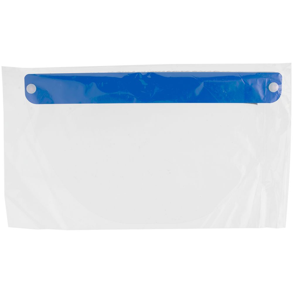 Прозрачный экран для лица Barrier, немедицинский, с синей лентой / Миниатюра WWW (1000)