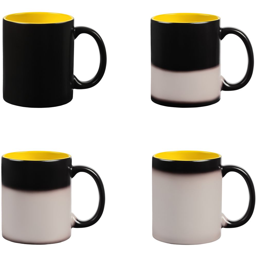 Набор из 6 кружек-хамелеонов On Display, желто-черный / Миниатюра WWW (1000)