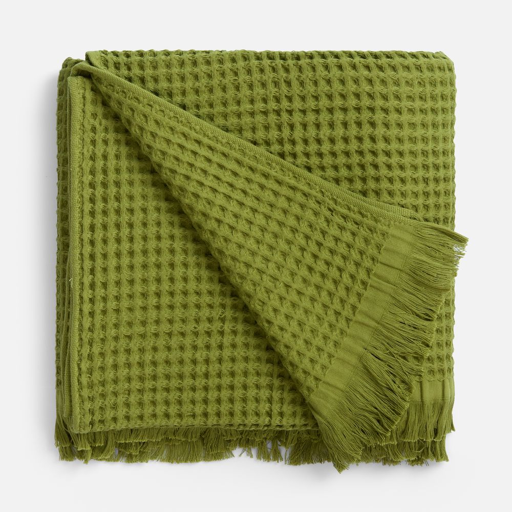 Плед вафельный Elenglect, зеленый / Миниатюра WWW (1000)