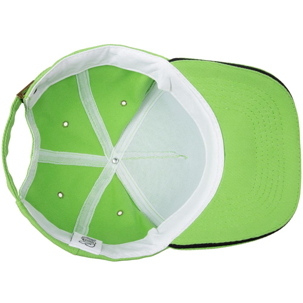 Бейсболка Unit Classic, зеленое яблоко с черным кантом / Миниатюра WWW (1000)