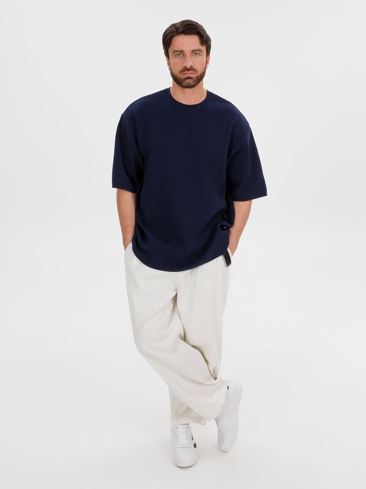 Джемпер с коротким рукавом Siluetti Volumica, темно-синий / Миниатюра WWW (1000)