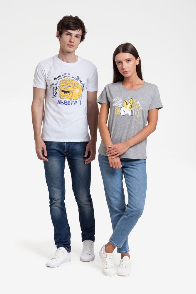 Футболка женская «Гидонисты», серый меланж / Миниатюра WWW (1000)