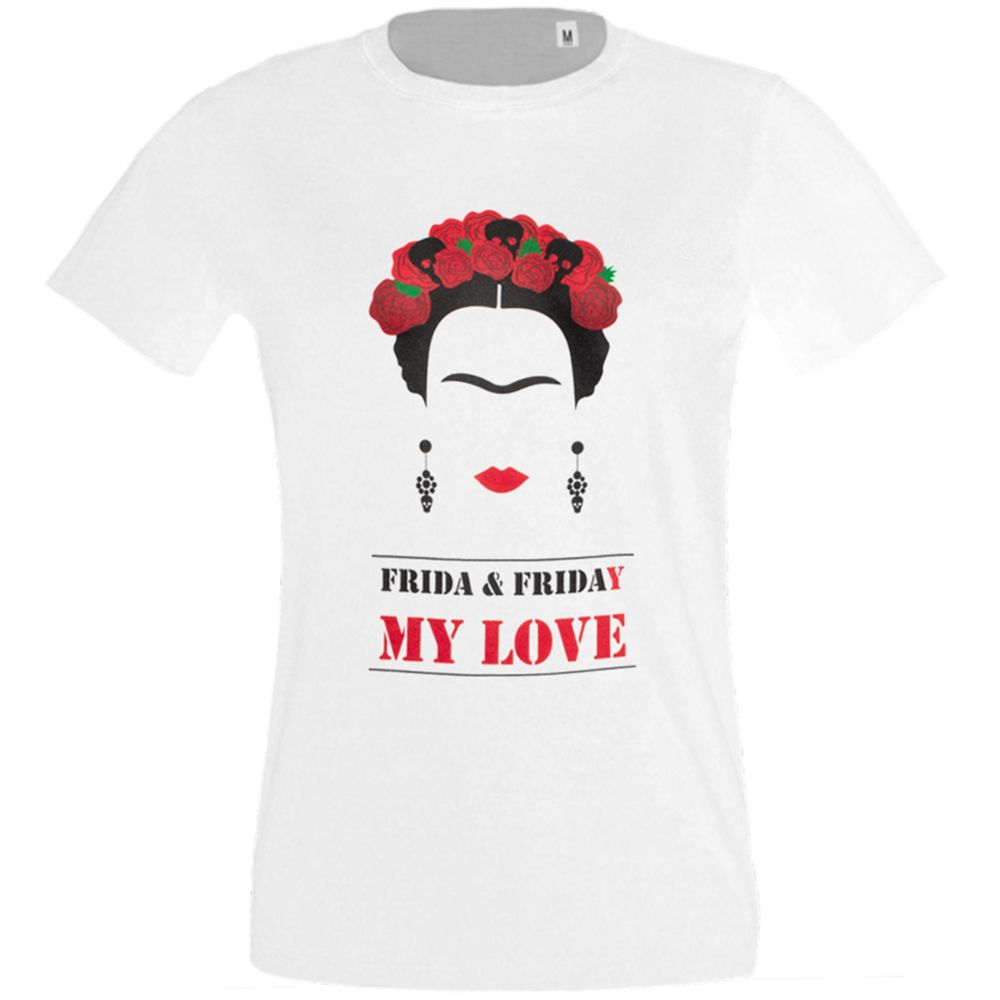 Футболка женская Frida & Friday, белая / Миниатюра WWW (1000)