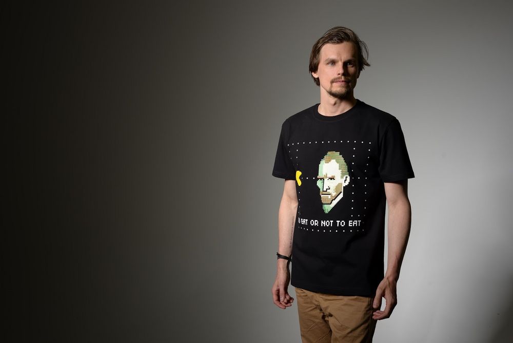 Футболка мужская «Ван-Пакман», черная / Миниатюра WWW (1000)