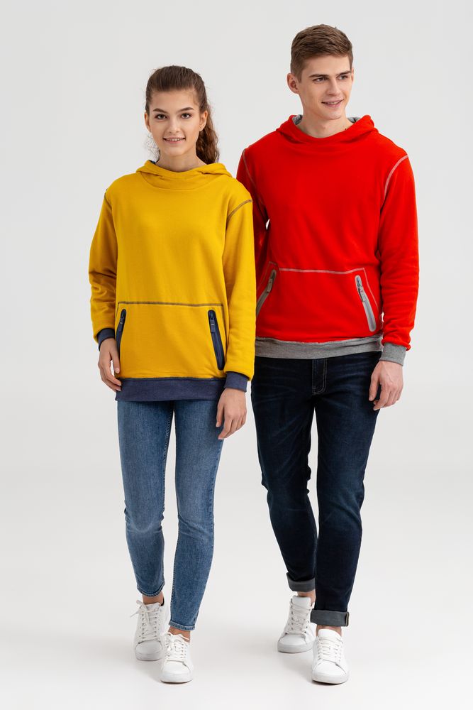 Двусторонняя толстовка Revers, синяя с желтым / Миниатюра WWW (1000)