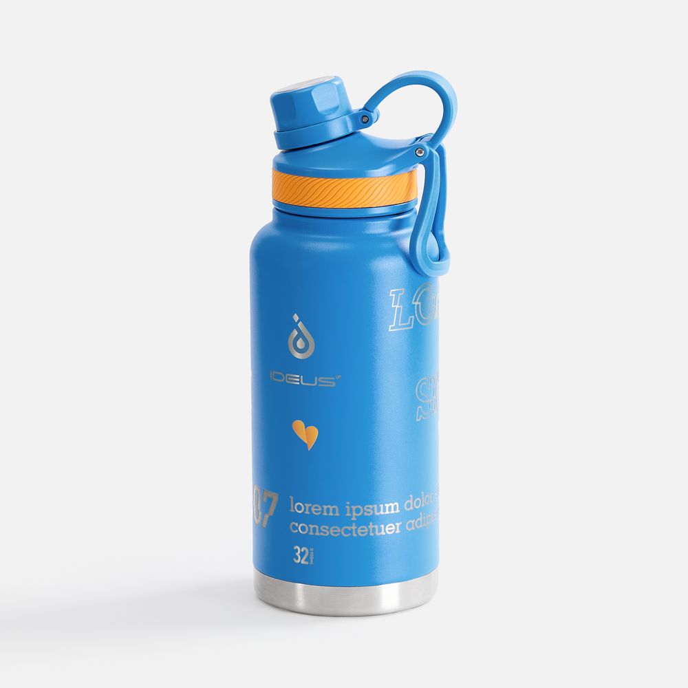 Термобутылка Fujisan XL 2.0, синяя / Миниатюра нанесения (1000)