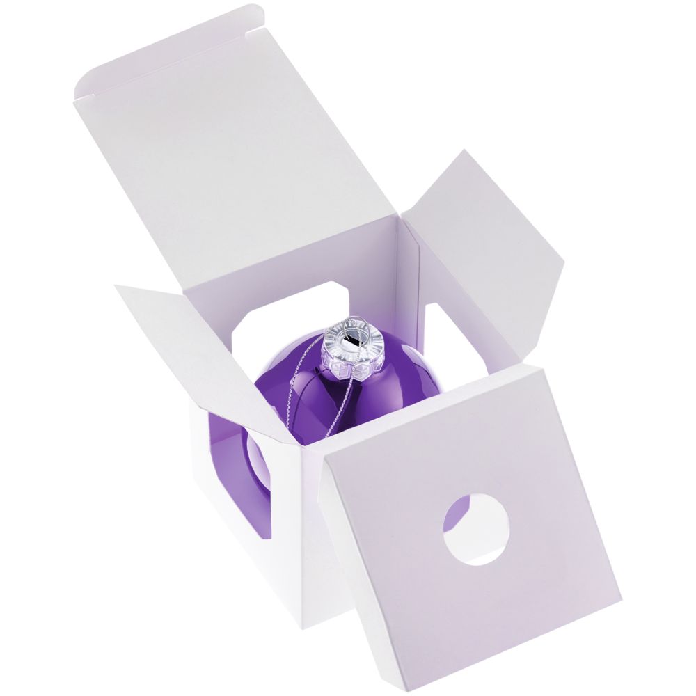 Елочный шар Finery Gloss, 8 см, глянцевый фиолетовый / Миниатюра WWW (1000)