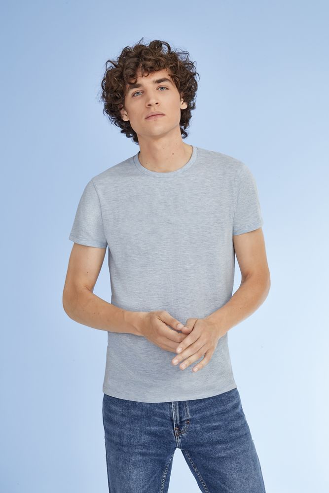 Футболка мужская Regent Fit 150, серый меланж / Миниатюра WWW (1000)