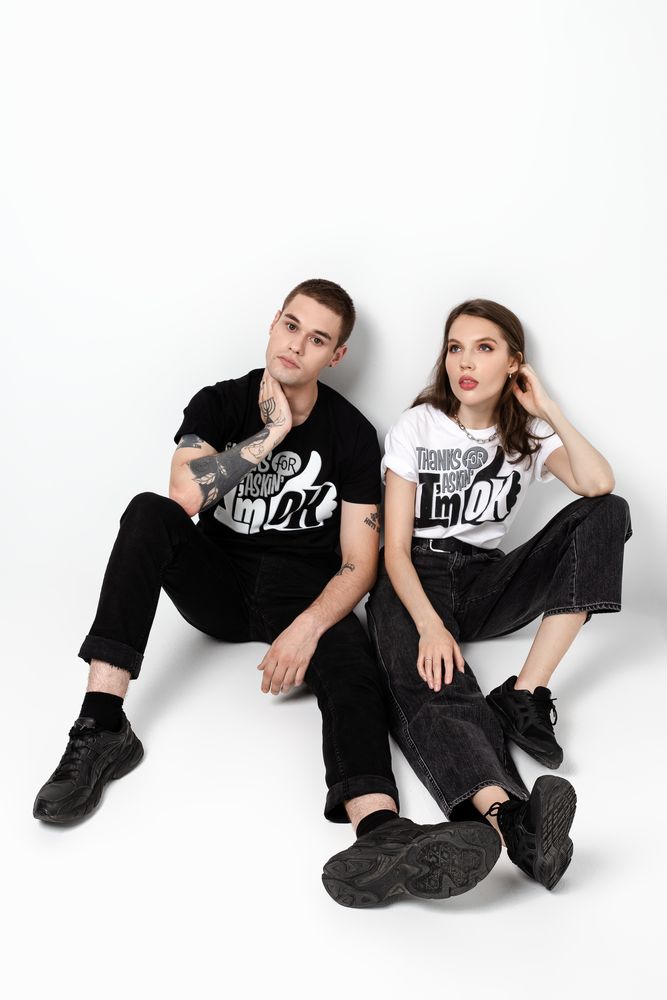 Футболка I'm OK, черная / Миниатюра WWW (1000)