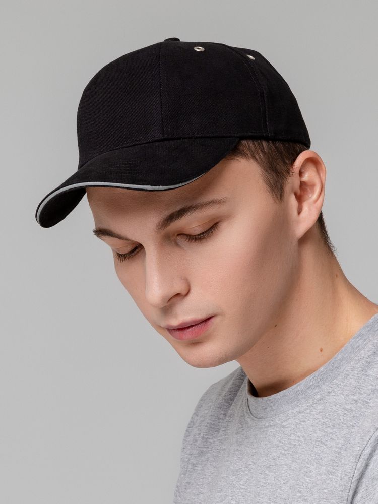 Бейсболка Hard Work Black со светоотражающим элементом / Миниатюра WWW (1000)