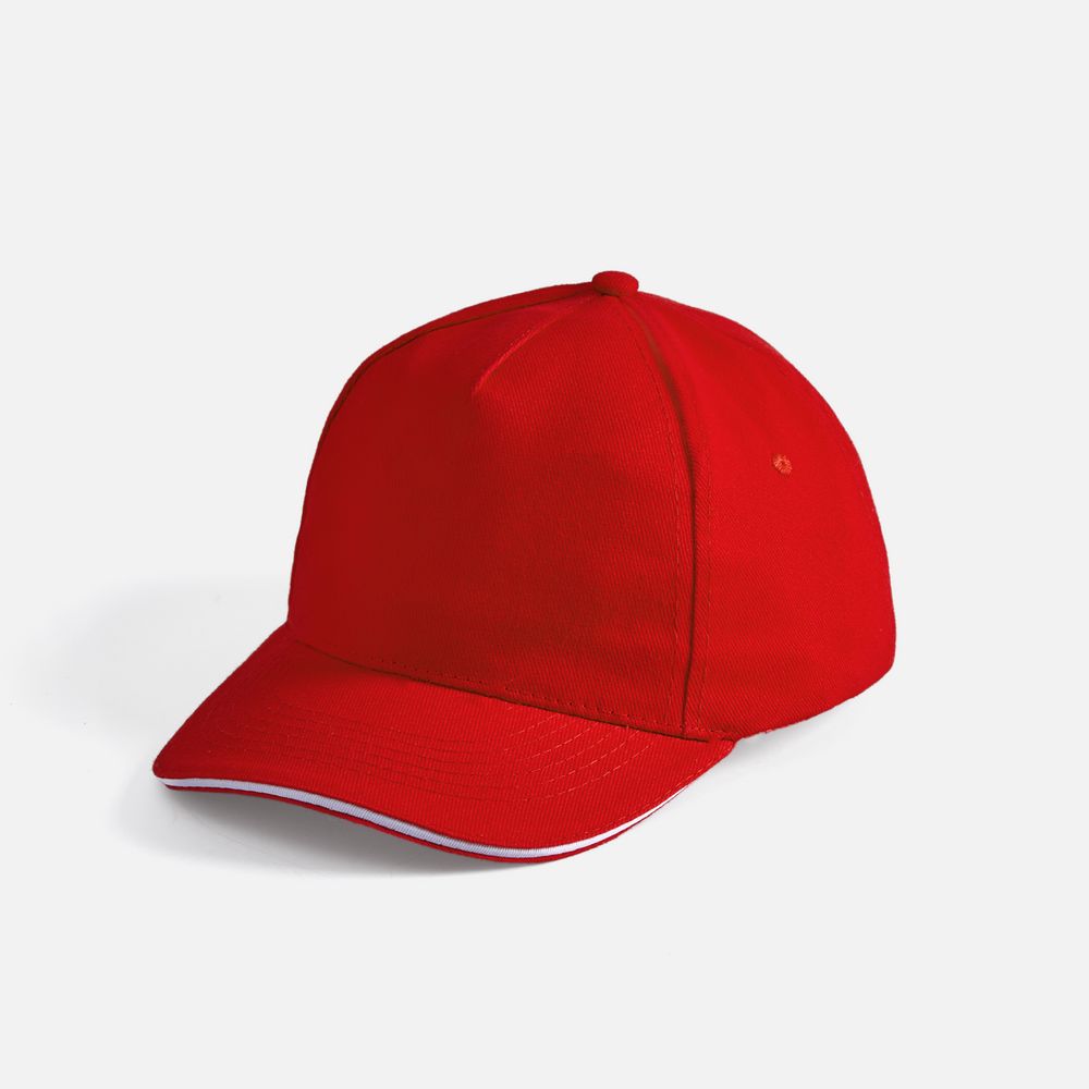 Бейсболка Long Beach, красная с белым / Миниатюра WWW (1000)