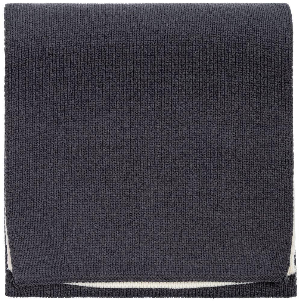 Шарф Real Talk Duo, молочный с графитовым / Миниатюра WWW (1000)