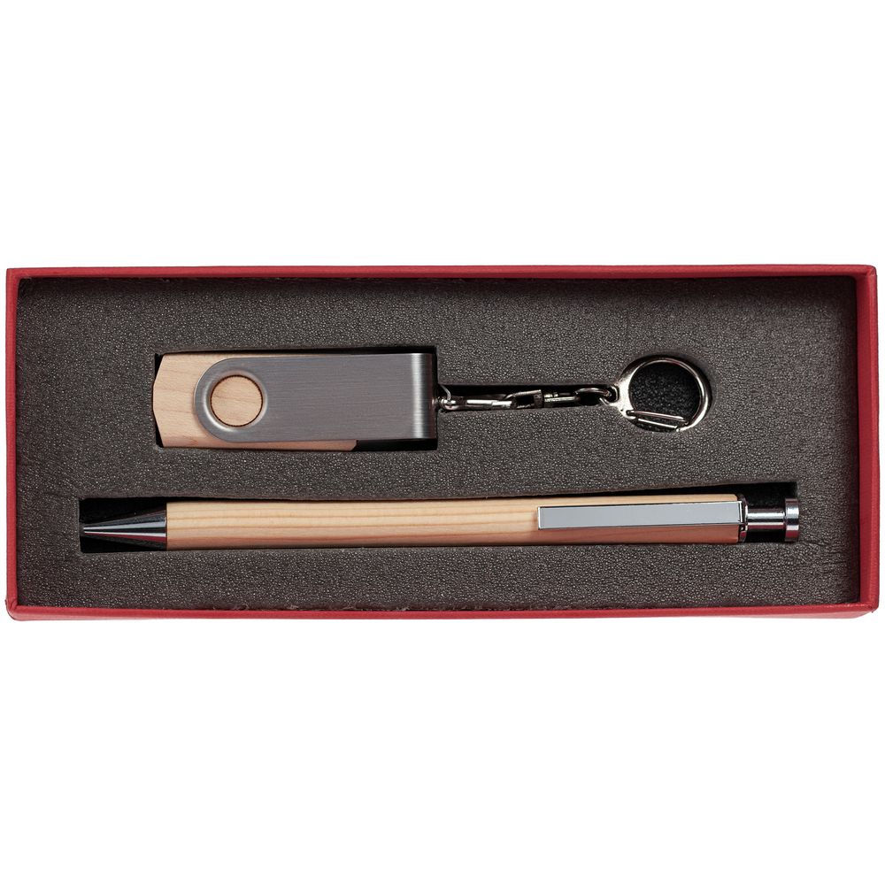 Набор WoodLine, 8 Гб, красный / Миниатюра WWW (1000)