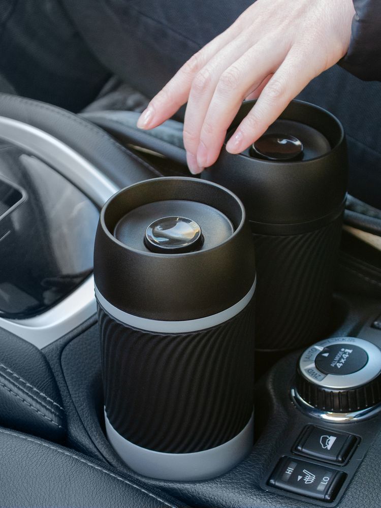 Термостакан Hub, черный / Миниатюра WWW (1000)