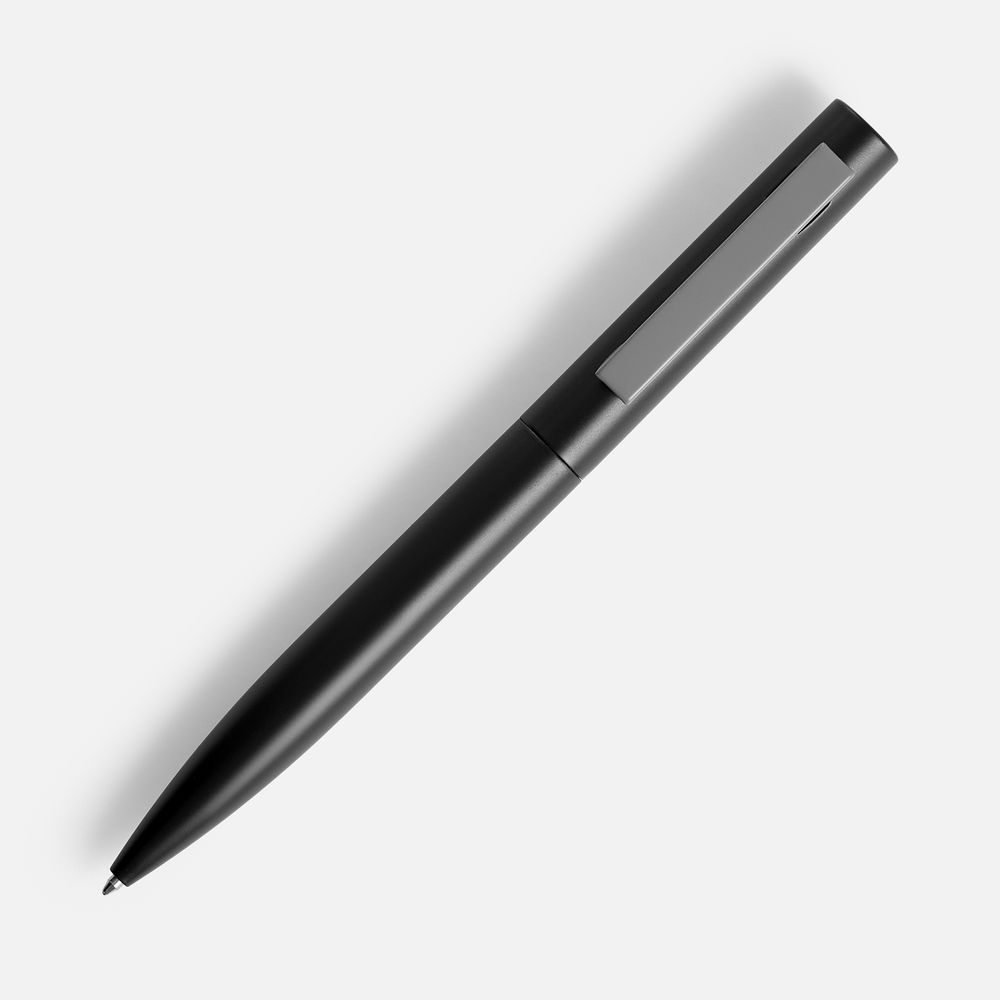 Ручка шариковая Inkolor, черная с серым / Миниатюра WWW (1000)