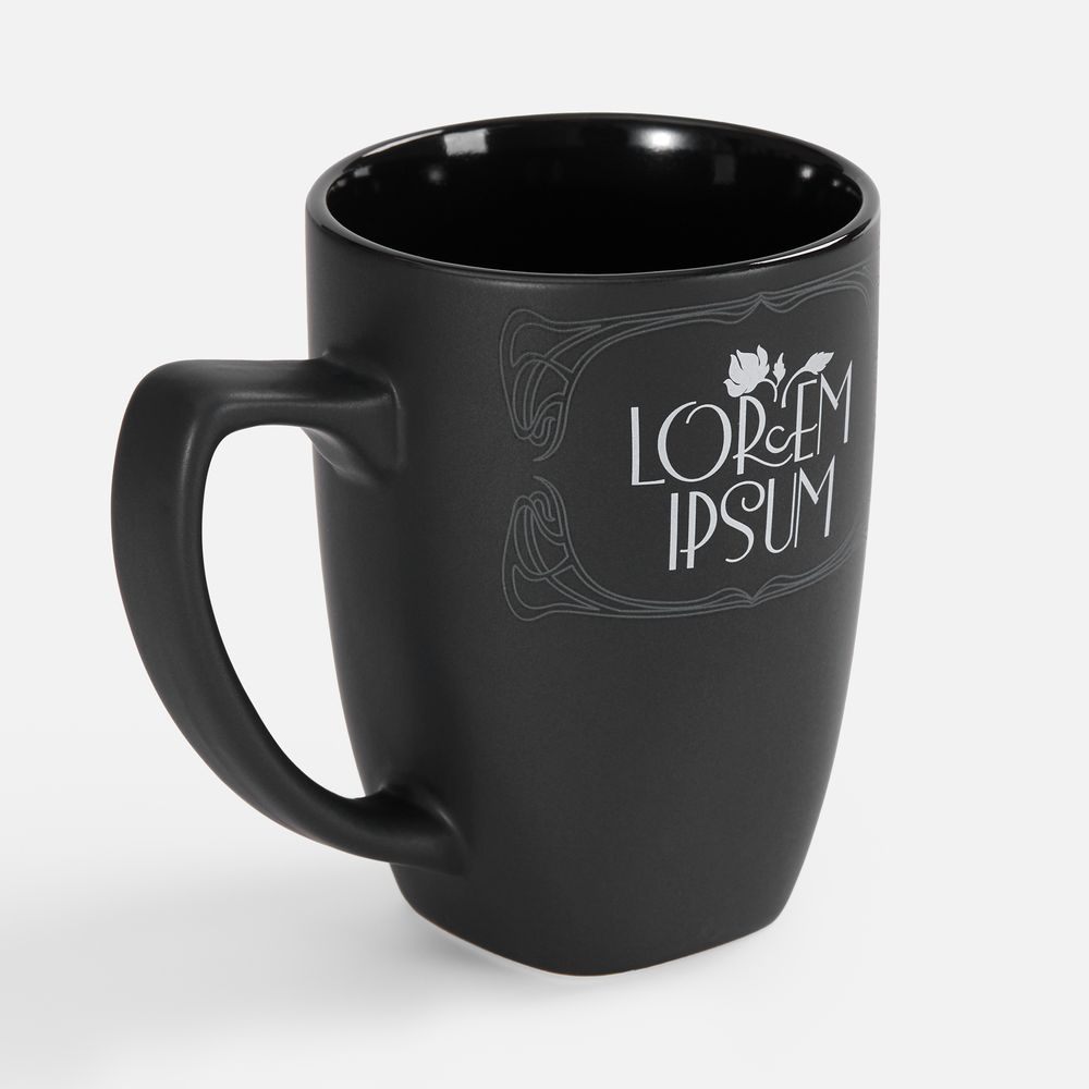 Кружка Foretta, черная / Миниатюра нанесения (1000)