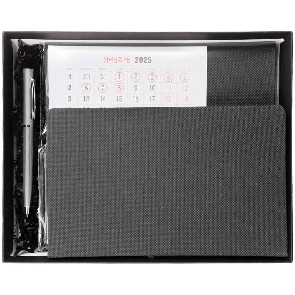 Набор Grade с календарем, серый / Миниатюра WWW (1000)