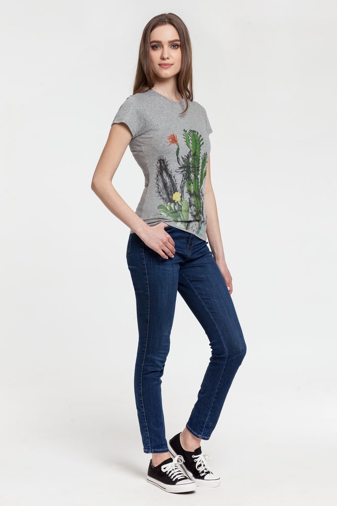 Футболка женская «Жажда жизни», серый меланж / Миниатюра WWW (1000)