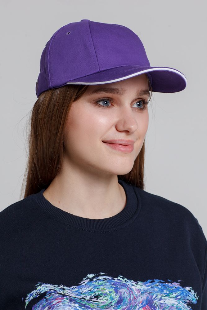 Бейсболка Bizbolka Canopy, ярко-синяя с белым кантом / Миниатюра WWW (1000)