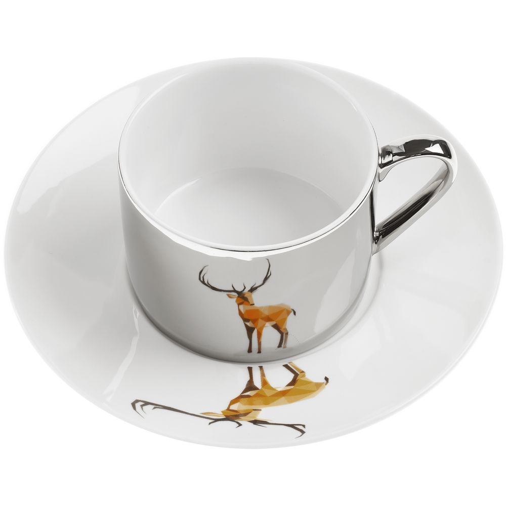 Чайная пара Reflection, серебристая / Миниатюра WWW (1000)