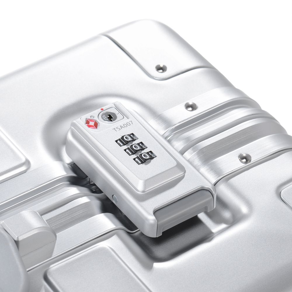 Чемодан Metal Luggage, серебристый / Миниатюра WWW (1000)