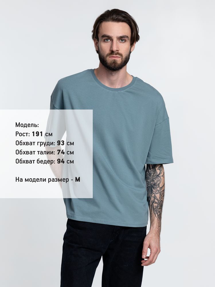 Футболка унисекс оверсайз Crosstown, серо-зеленая / Миниатюра WWW (1000)