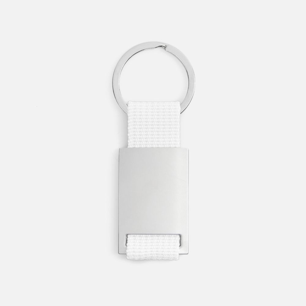 Брелок Inlet с тканевой вставкой, белый / Миниатюра WWW (1000)