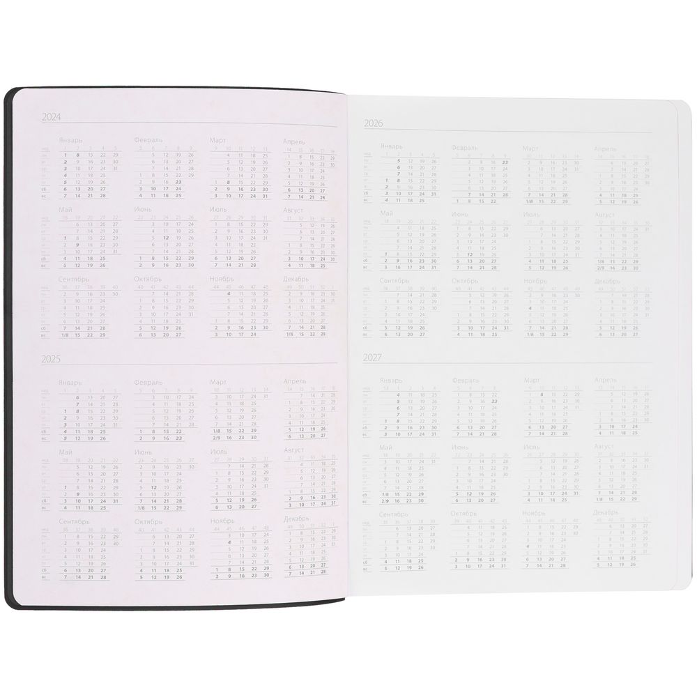 Ежедневник Flexpen Shall, недатированный, черный / Миниатюра WWW (1000)