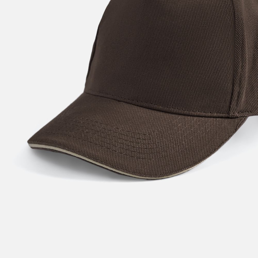 Бейсболка Long Beach, коричневая с бежевым / Миниатюра WWW (1000)