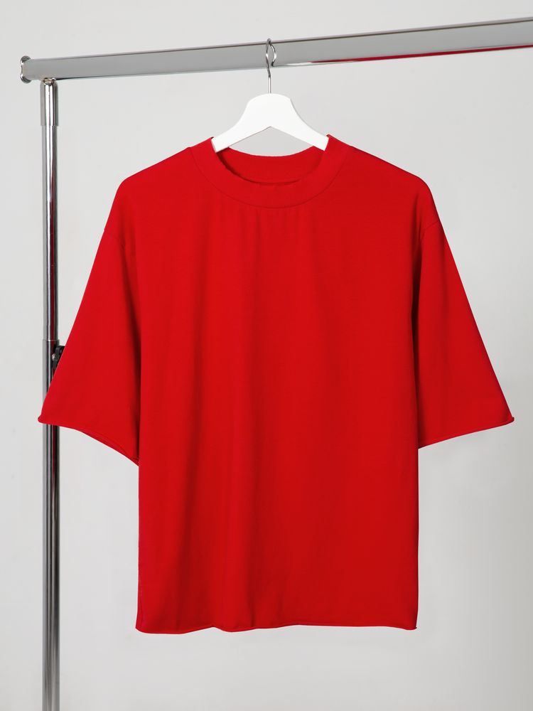 Футболка оверсайз Vozduh 2.0, красная / Миниатюра WWW (1000)