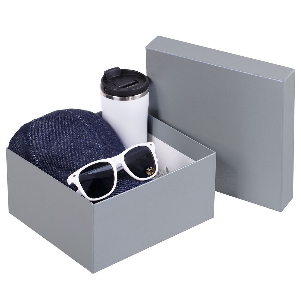 Коробка Satin, большая, серебристая / Миниатюра WWW (1000)